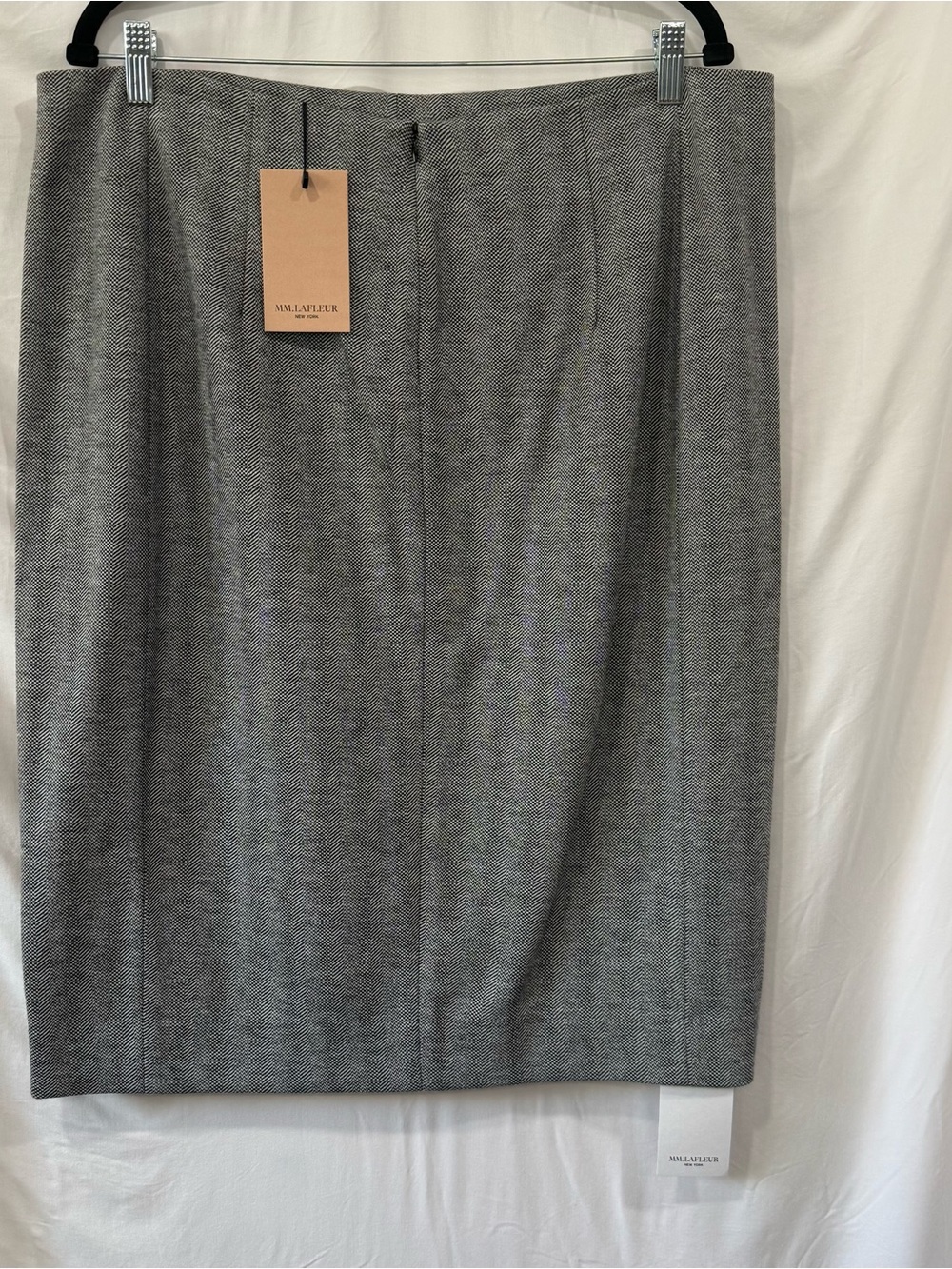 NWT MM Lafleur Greenpoint Pencil Skirt in Black/white Jacquard - Picture 5 of 10
